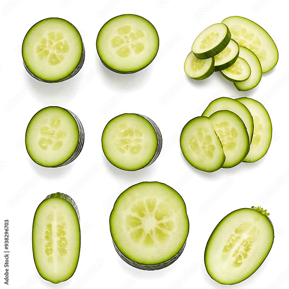 slices isolated on white slices isolated on white