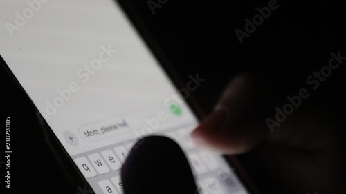 a person typing 