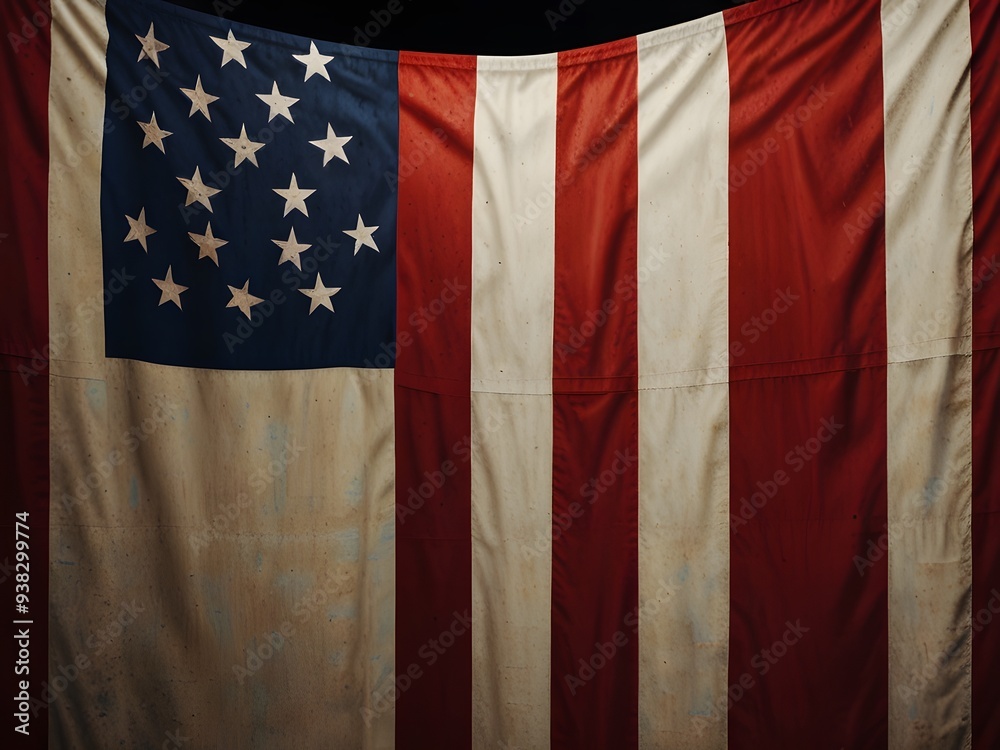 Fototapeta premium american flag waving