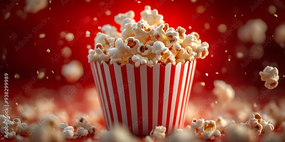 A vibrant image of popcorn in a paper tube set against a cinema background, styled with motion blur to evoke a dynamic, movie poster feel. A vibrant image of popcorn in a paper tube set against a cinema background, styled with motion blur to evoke a dynamic, movie poster feel.