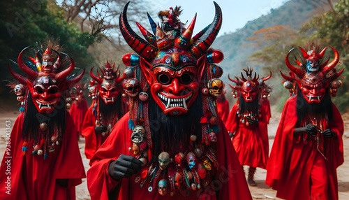 Diablos danzantes de yare, tradicion del estado mirando Venezuela photo