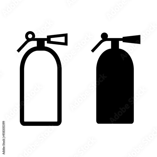 fire extinguishers icon,flat design