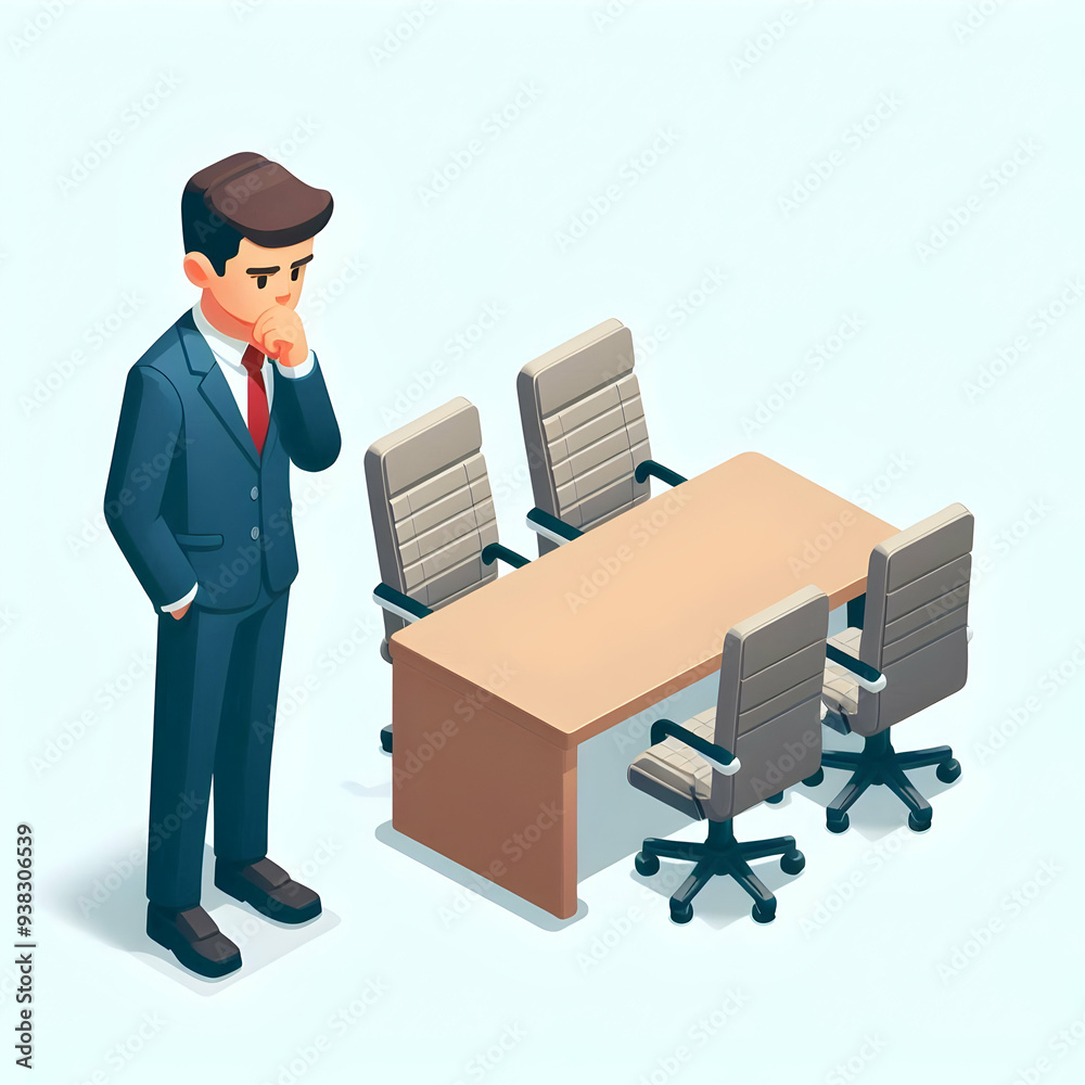 3d Flat icon as Businessman standing in front of a closed business looking sad and contemplative concept as A businessman in a suit standing in front of a closed business looking sad and contemplative 3d Flat icon as Businessman standing in front of a closed business looking sad and contemplative concept as A businessman in a suit standing in front of a closed business looking sad and contemplative