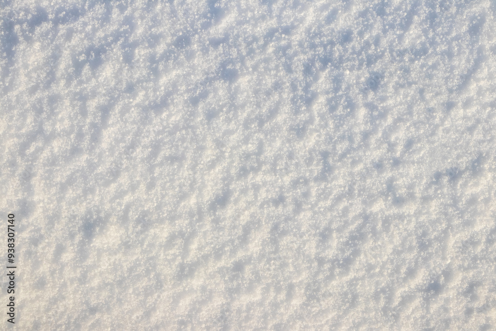 A coarse texture of snow in sunny weather