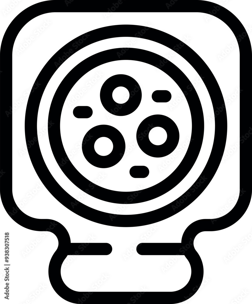 Electric car charging plug showing power source connection for eco transportation Electric car charging plug showing power source connection for eco transportation