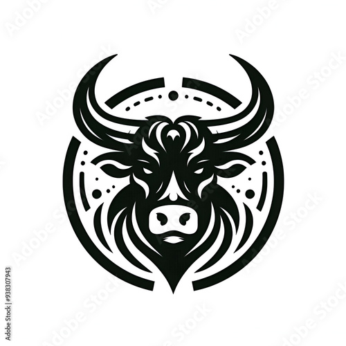 Wallpaper Mural animal head silhouette, bull head icon Torontodigital.ca