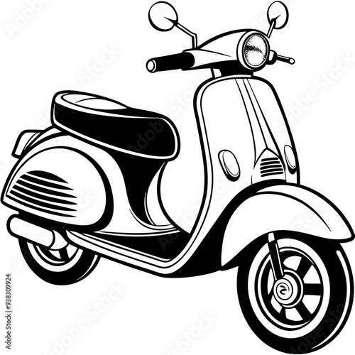 scooter Vector Art art vector illustration