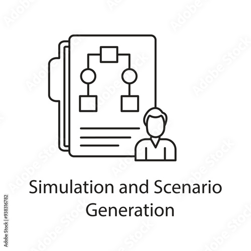 Simulation and Scenario Generation Icon. Vector Icon Design