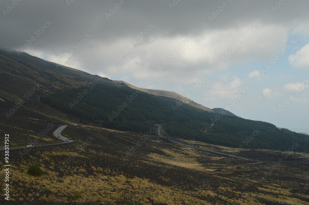 Fototapeta premium mountain etna landscape