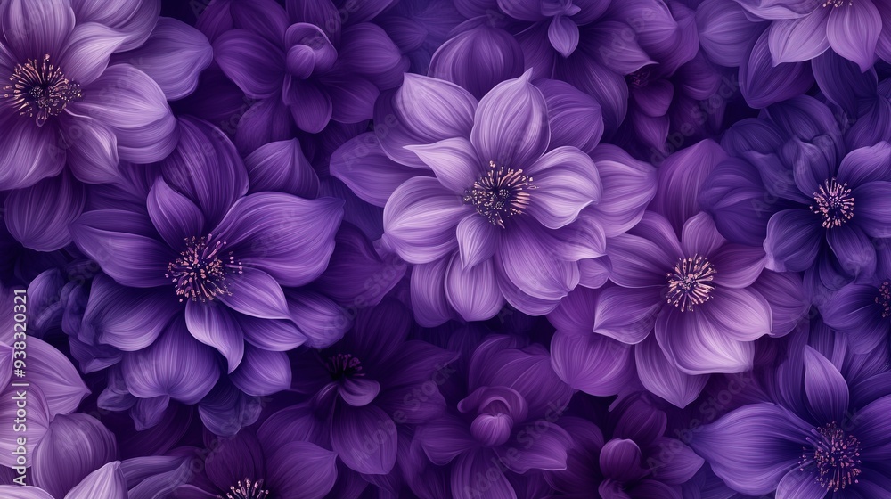 Obraz premium seamless purple floral