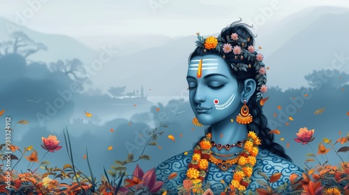 Lord Krishna for banner poster