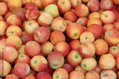 close up of apples in the market