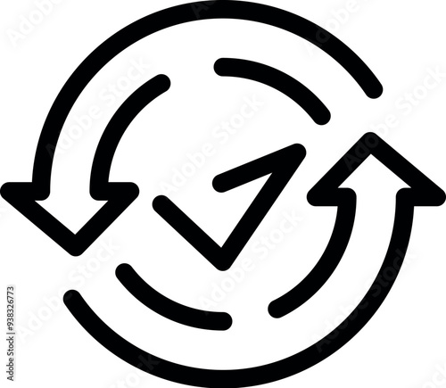 Circular economy icon representing the concept of recycling and sustainability