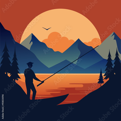 Fishing Design art vector illustration