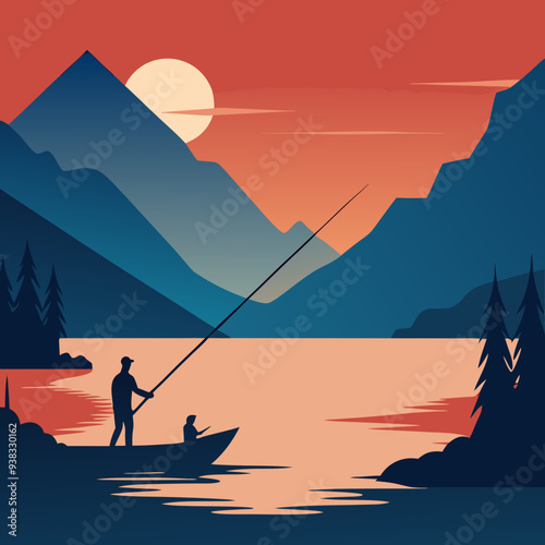 Fishing Design art vector illustration