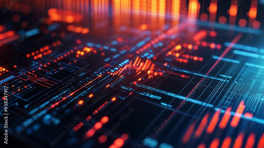 Close-up of a signal processing interface displaying electrical waveforms with various frequencies Close-up of a signal processing interface displaying electrical waveforms with various frequencies