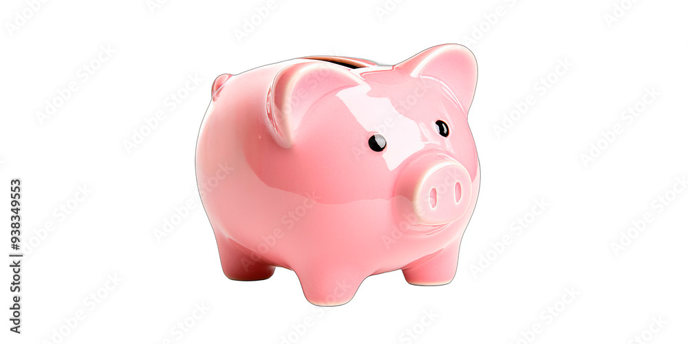Pink piggy bank isolated on a white background with a transparent background. Concept: saving money, financial planning, and budgeting. Ideal for financial services, banking promotions, or personal Pink piggy bank isolated on a white background with a transparent background. Concept: saving money, financial planning, and budgeting. Ideal for financial services, banking promotions, or personal