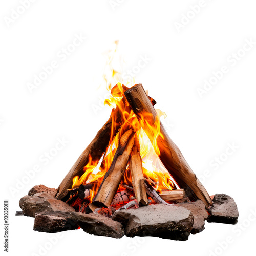 Bonfire. Isolated on transparent background.