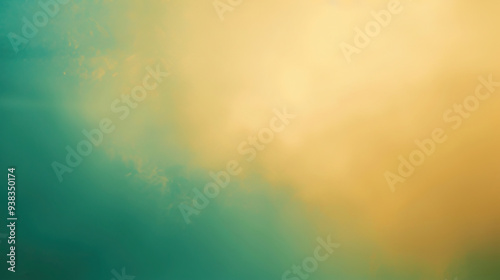 teal green and light sun yellow gradient background