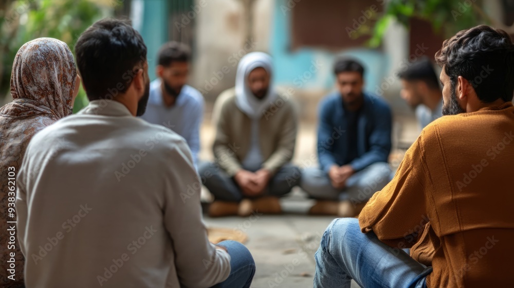 Community Unity: Migrants Gather for a Meeting to Engage in Local Issues and Foster Integration.