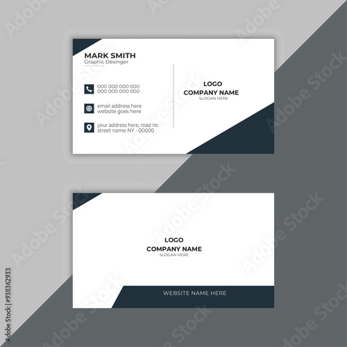 Corporate Business Card Creative and Modern Business Card, simple  visiting card, Clean business card design, visiting card, professional business card template, horizontal template vector design.