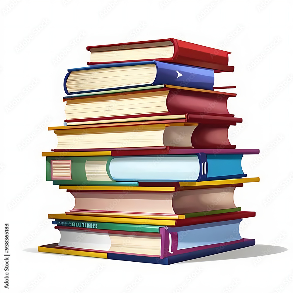 stack of books isolated on white background stack of books isolated on white background