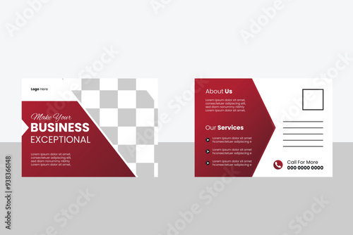 Creative corporate business Modern postcard design template photo