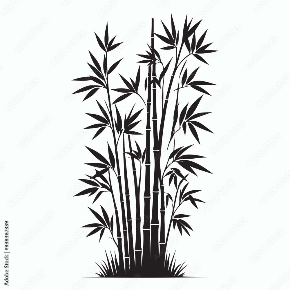 Fototapeta premium bamboo tree silhouette