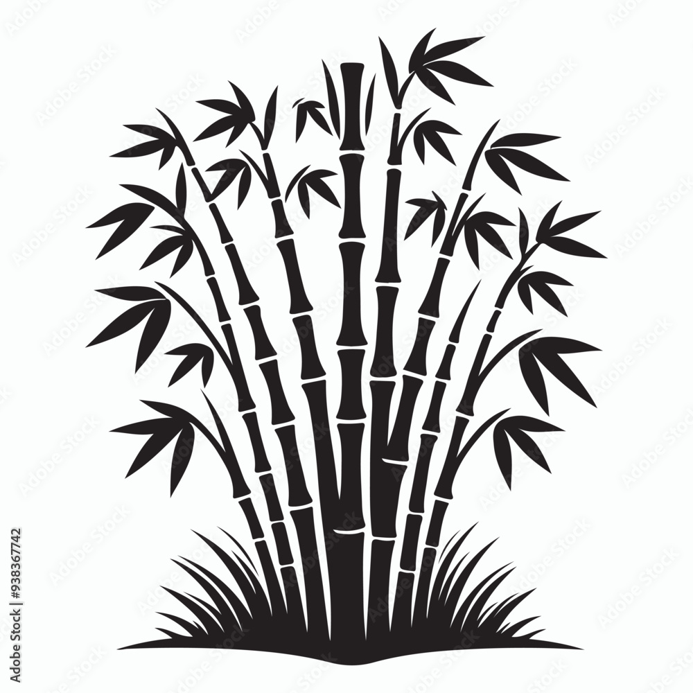 Obraz premium bamboo tree silhouette