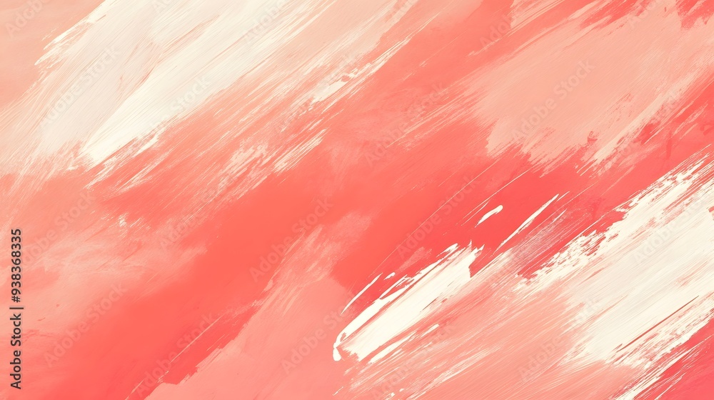 A vibrant abstract background featuring soft brush strokes in coral and cream tones for use in design and advertising applications. A vibrant abstract background featuring soft brush strokes in coral and cream tones for use in design and advertising applications.