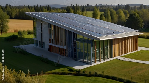 Modern School Building with Sustainable Energy Harvesting