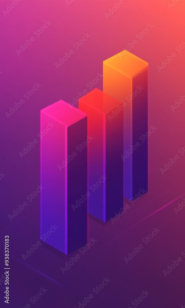 Blurred Gradient Background with Purple and Red Tones Featuring Upward Trending Sales Bars Blurred Gradient Background with Purple and Red Tones Featuring Upward Trending Sales Bars