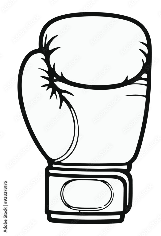 simple outline of a boxing glove simple outline of a boxing glove