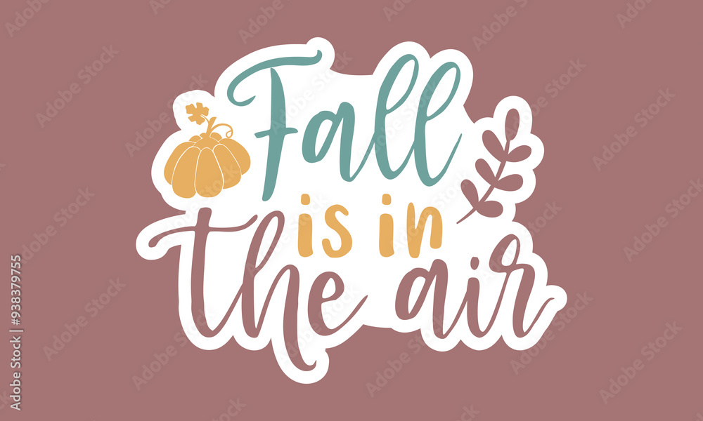 Obraz premium Stickers Fall Autumn And Single Design