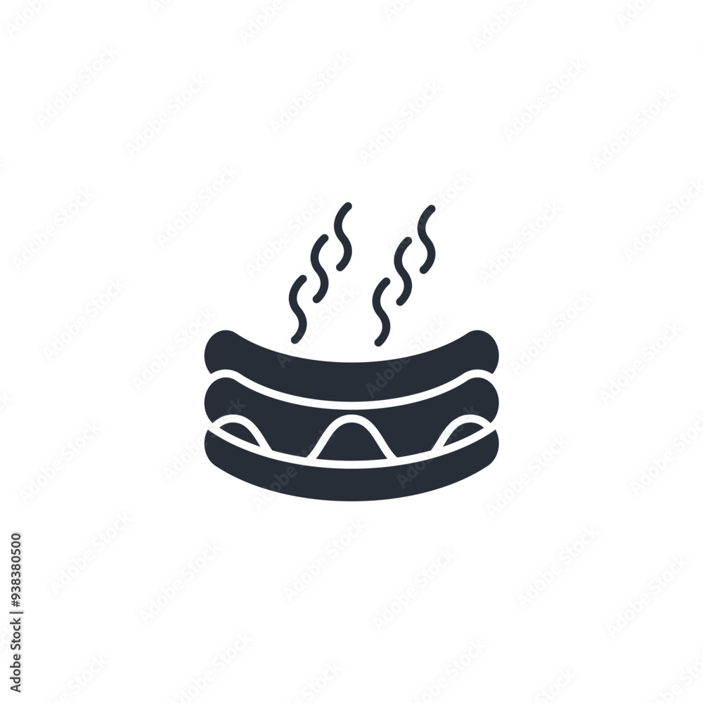 Hot dog icon. vector.Editable stroke.linear style sign for use web design,logo.Symbol illustration. Hot dog icon. vector.Editable stroke.linear style sign for use web design,logo.Symbol illustration.