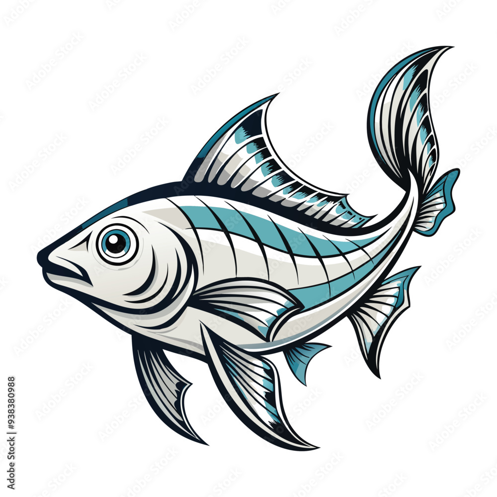 Naklejka premium vector beautiful fish illustration design