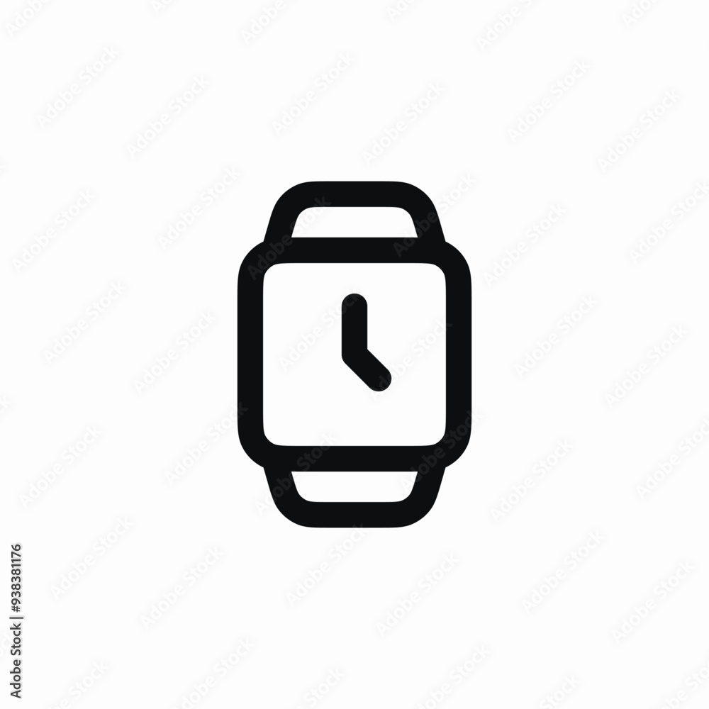 wrist watch square clock icon wrist watch square clock icon
