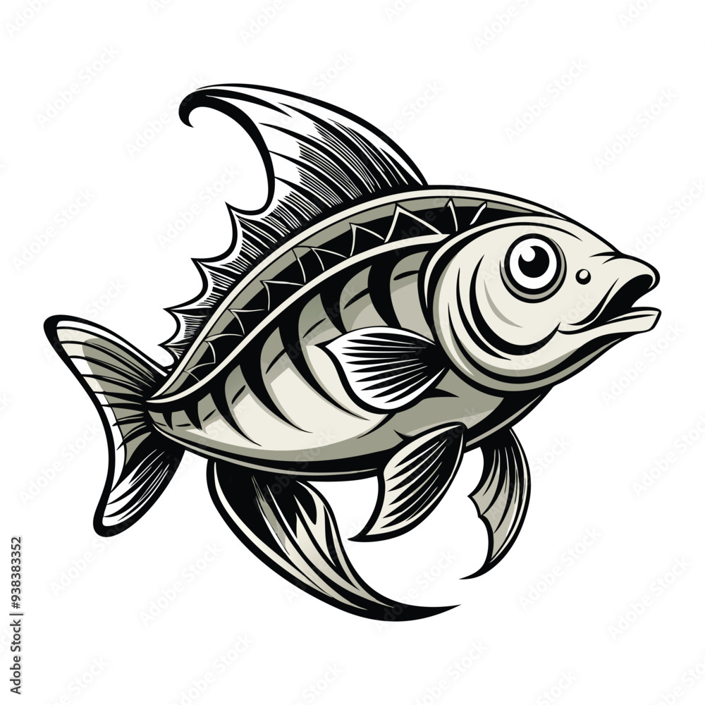 Fototapeta premium vector beautiful fish illustration design