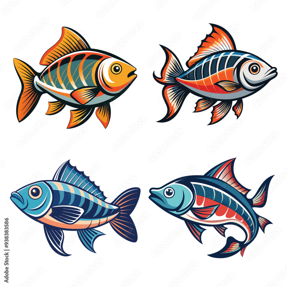 vector beautiful fish illustration design vector beautiful fish illustration design