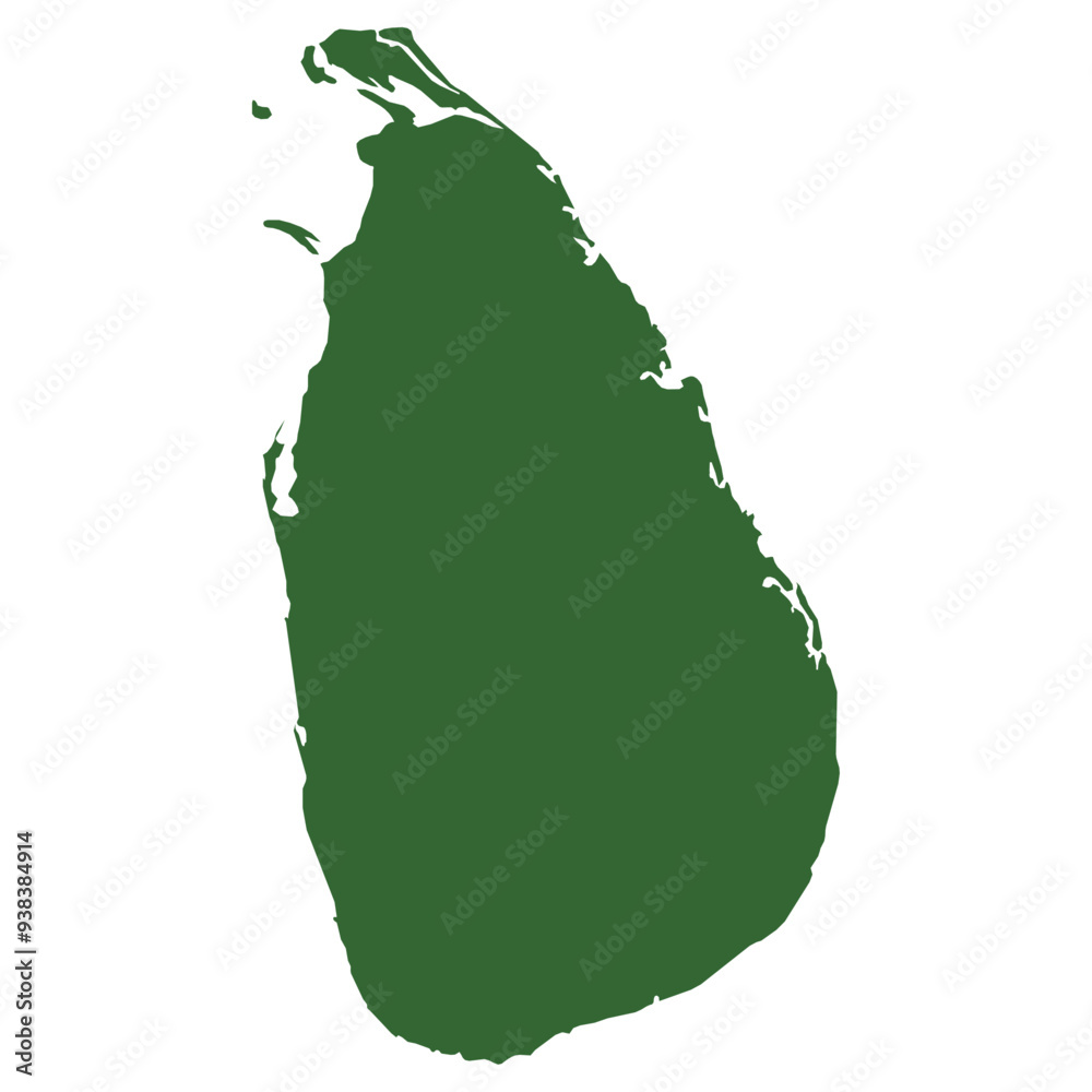 Fotografie Vector map of Sri Lanka