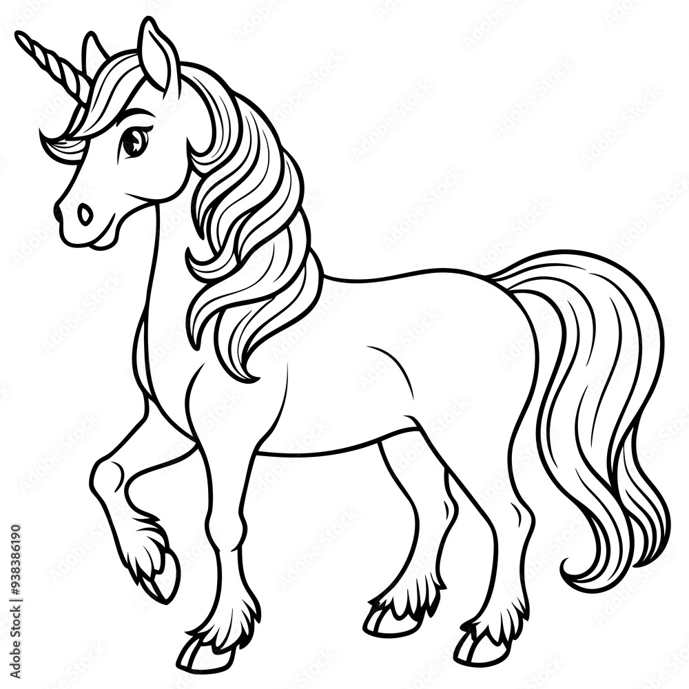 Obraz premium black horse vector illustration