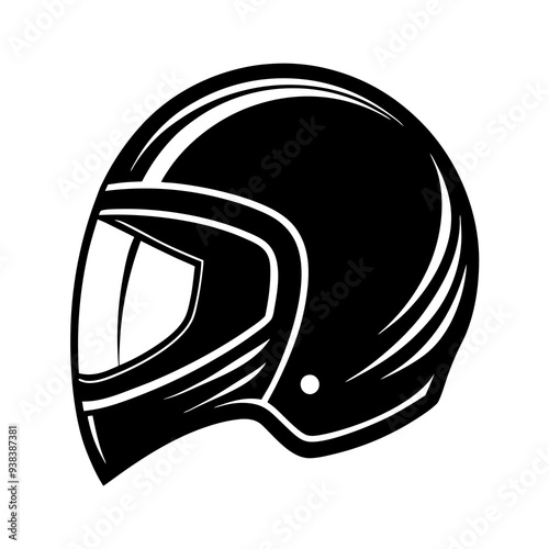black helmet isolated on white background