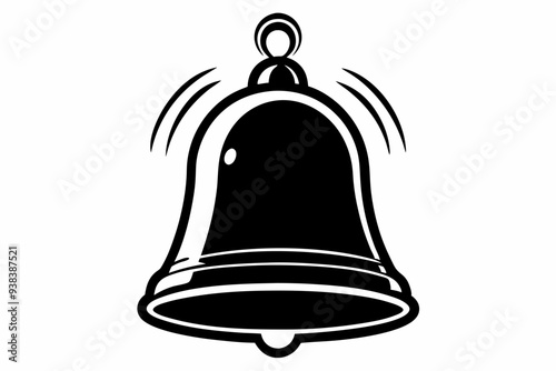 illustration of a silver bell isolated on white background. PNG Transparent file type with high definition quality And vibrant color grading Available.