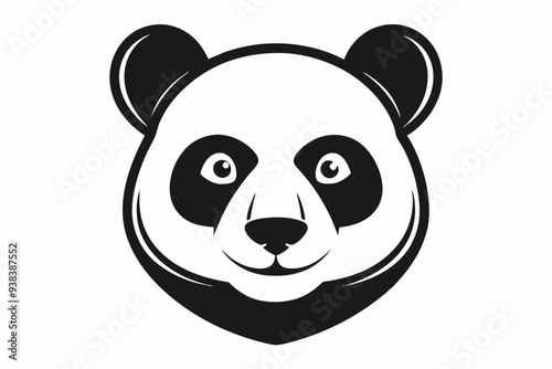 panda face vector illustration isolated on white background. PNG Transparent file type with high definition quality And vibrant color grading Available.