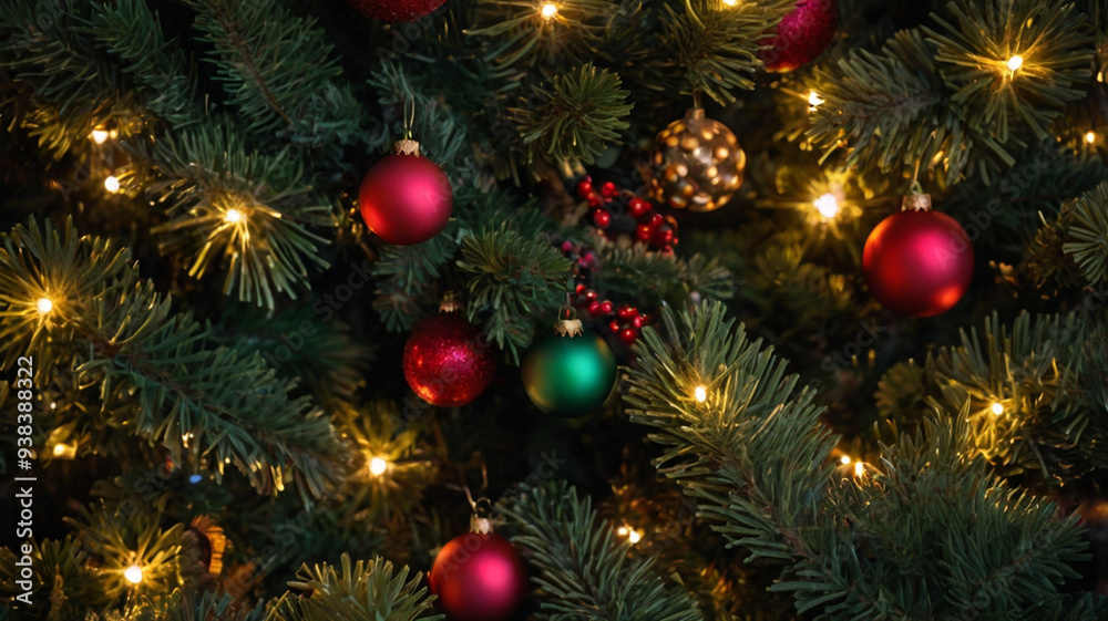 decorated Christmas tree. New Year with Christmas tree toys decorated Christmas tree. New Year with Christmas tree toys