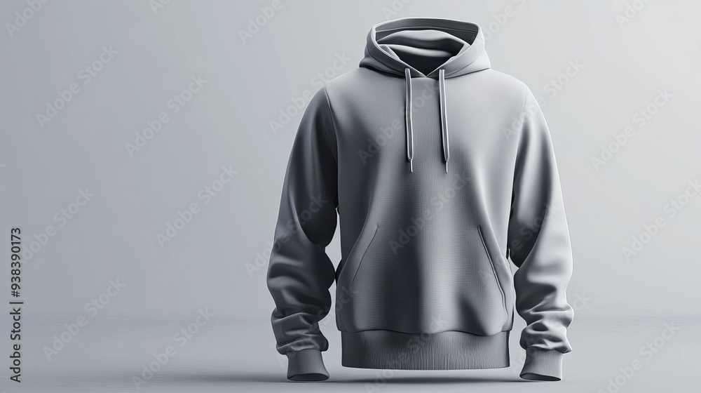 Mens hoodie mockup rendered in 3D Mens hoodie mockup rendered in 3D