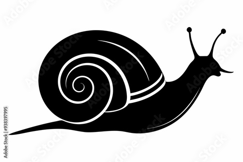 snail black silhouette vector