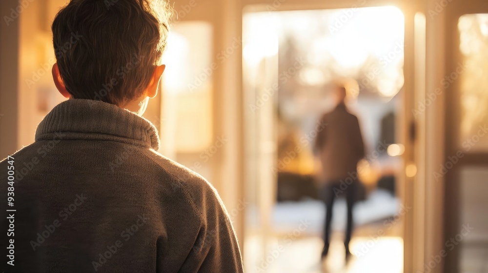 A silhouette of a boy watching a fleeting figure at sunset, capturing moments of connection and longing in soft lighting. A silhouette of a boy watching a fleeting figure at sunset, capturing moments of connection and longing in soft lighting.