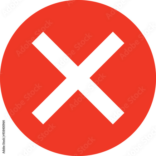 cancel red vector icon