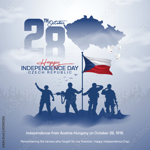 Happy Independence Day of Czech Republic social media post free template